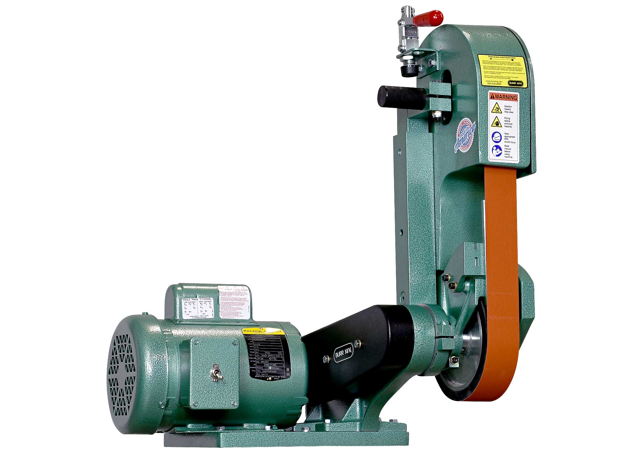 24820 fixed speed X400 Belt Grinder remove the workrest and have full access to the 55 duro rubber contact wheel.